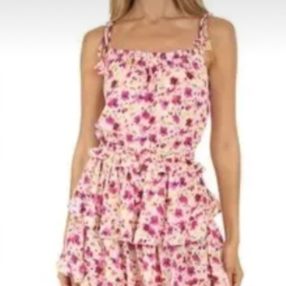 Misa Los Angeles Eliana Floral Flounce Dress - Picture 2 of 10